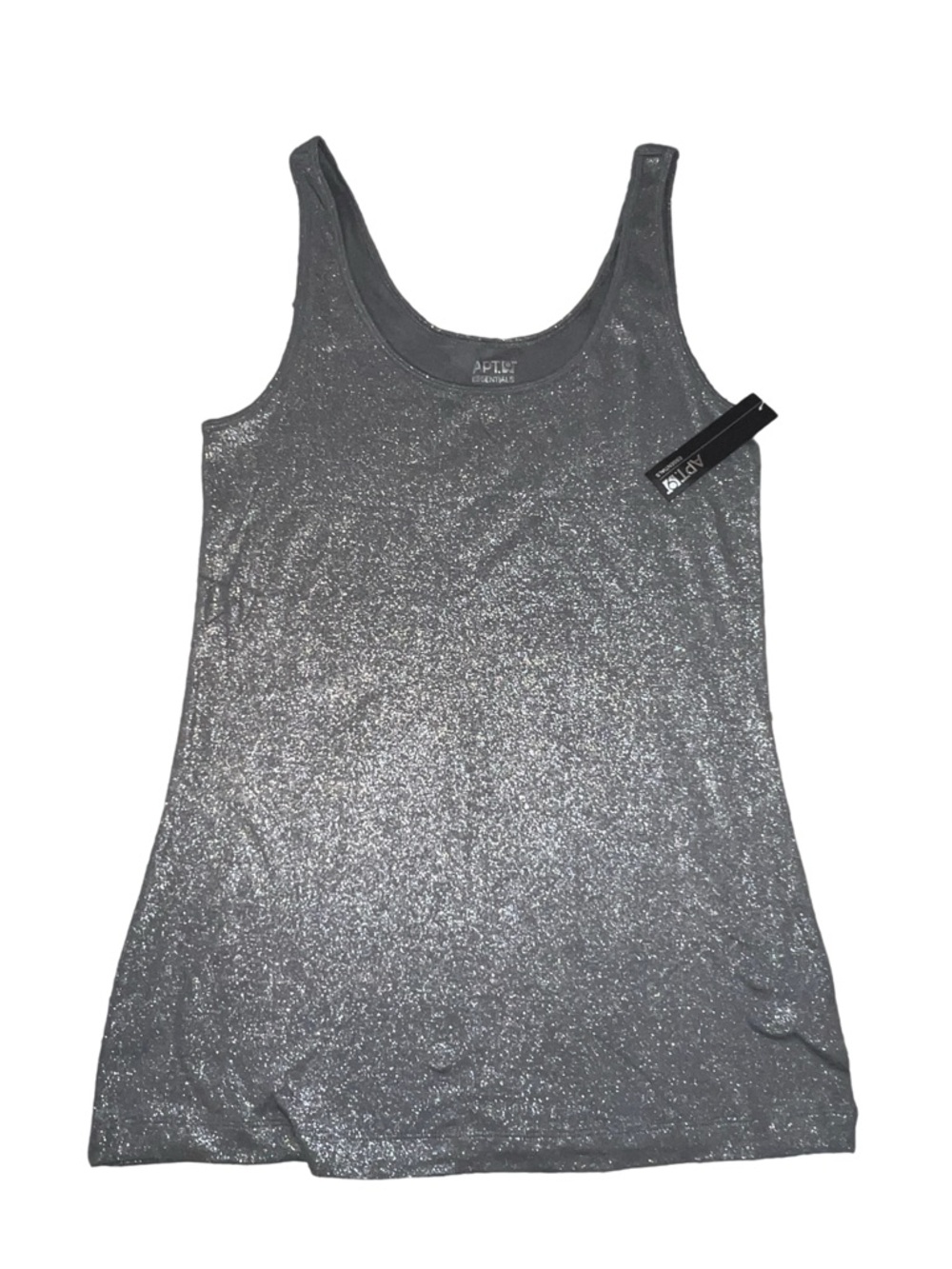 Apt. 9 Silver Glitter Scoop Neck Tank